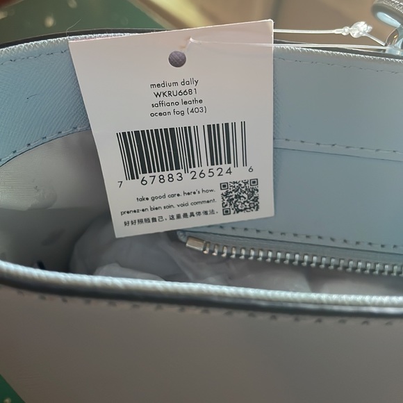 Kate Spade Laurel Way Medium Dally Light Blue Saffiano Leather Tote Handbag - Picture 9 of 9